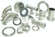 A selection of NW, KF, ISO, CF, Clamping Ring, centering Ring, Flexible Bellows, Precision fittings, Elbows, Tee, Cross,